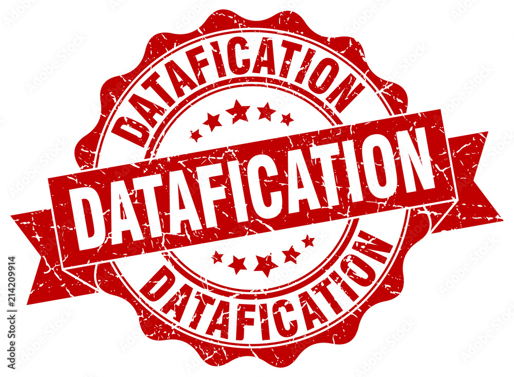 Obraz premium datafication stamp. sign. seal