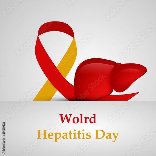 Illustration of World Hepatitis Day awareness background 