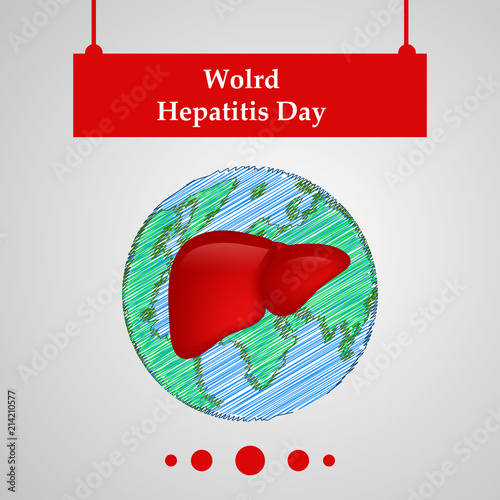 Illustration of World Hepatitis Day awareness background 