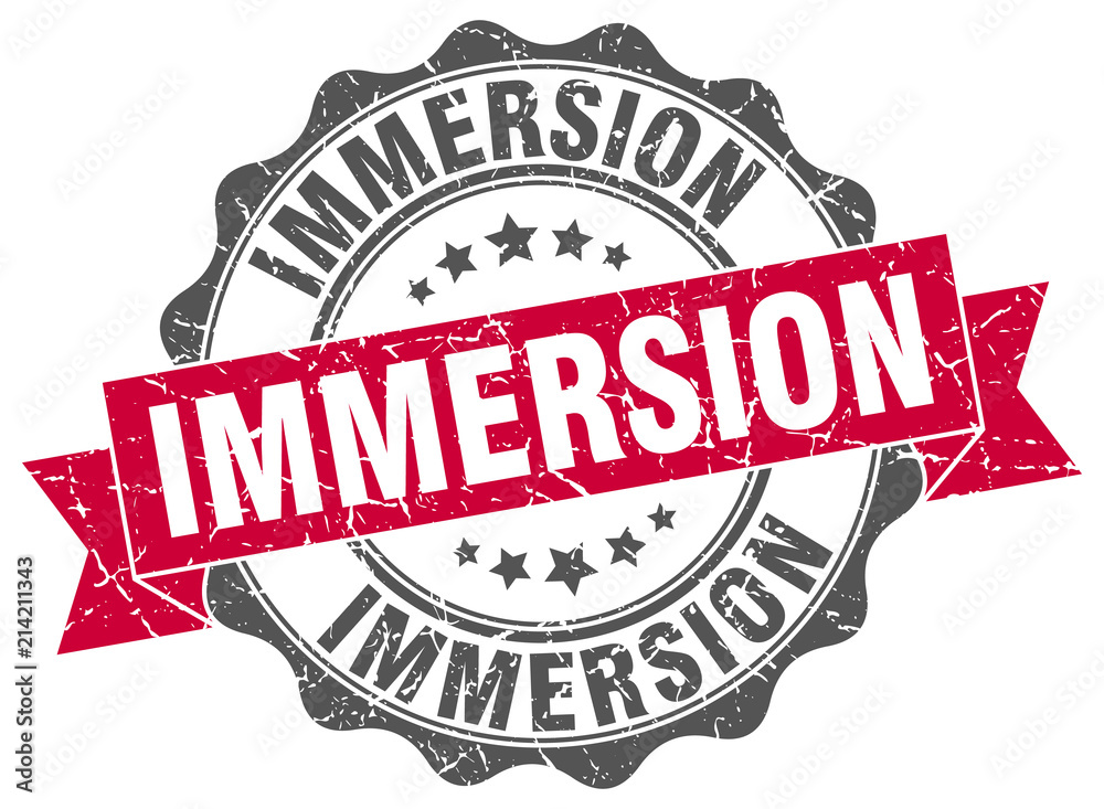 Obraz premium immersion stamp. sign. seal