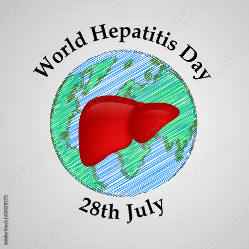 Illustration of World Hepatitis Day awareness background 