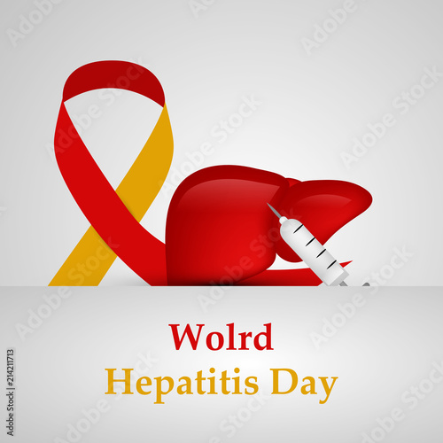 Illustration of World Hepatitis Day awareness background 