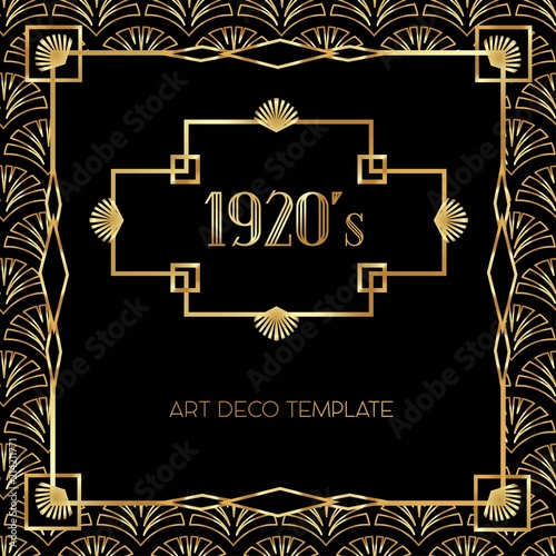 Beautiful Art Deco vector template