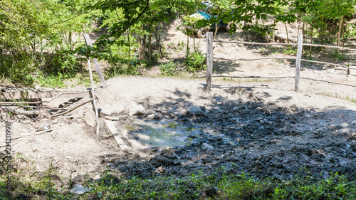 view of mud geysers area in Shapsugskaya zone photo