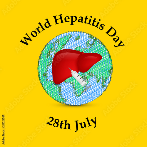 Illustration of World Hepatitis Day awareness background 