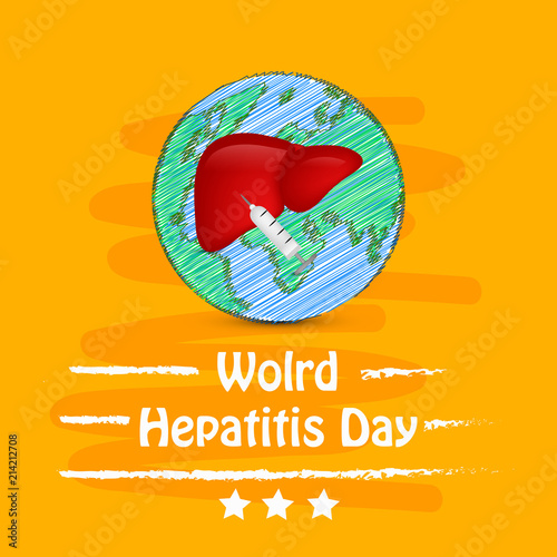 Illustration of World Hepatitis Day awareness background 