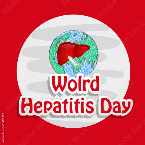 Illustration of World Hepatitis Day awareness background 