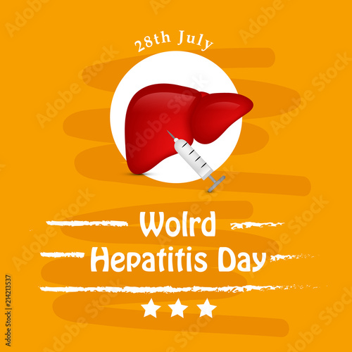 Illustration of World Hepatitis Day awareness background 