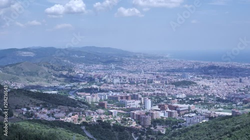 Wallpaper Mural 4 K Barcelona neighborhood aerial city view, different districts of the town at clear sunny day Torontodigital.ca