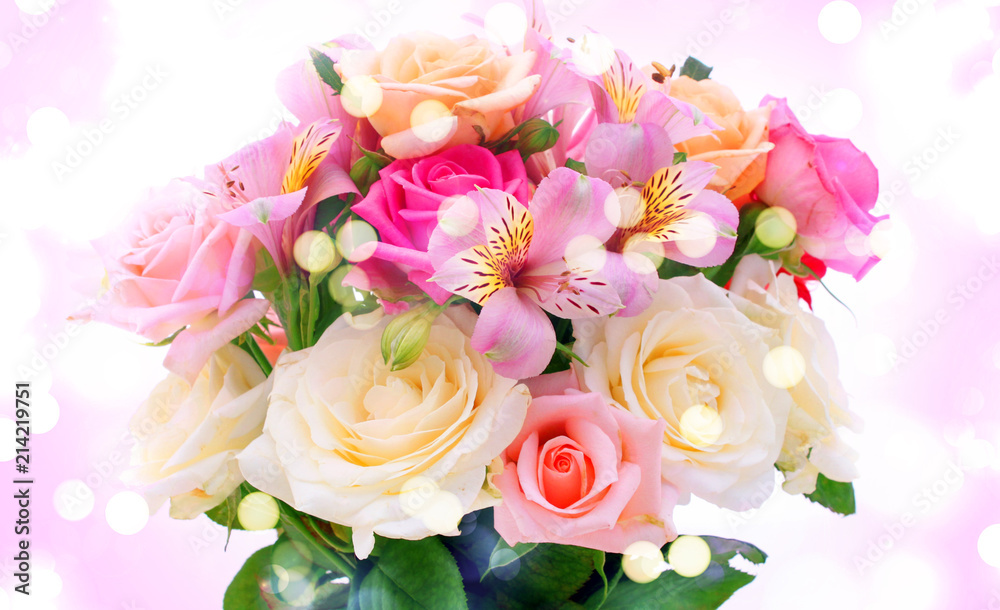 bouquet of alstroemerias and roses bouquet of alstroemerias and roses