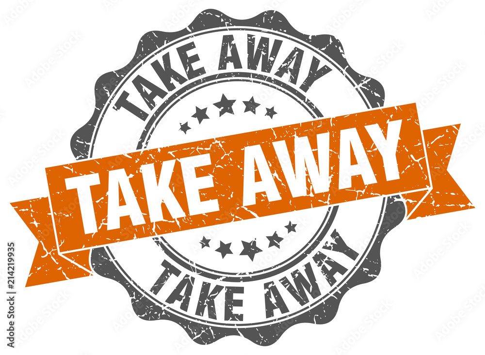 Obraz premium take away stamp. sign. seal