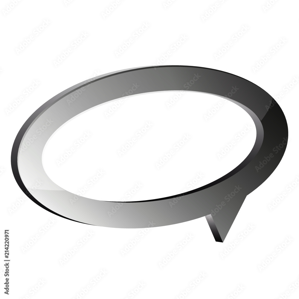 Sprechblase aus Metall
