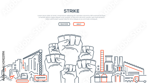 Strike - modern line design style illustration