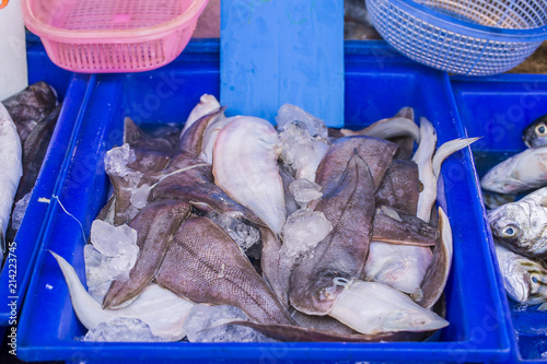 Fisherman's Community Market Located at Laem Chabang Port Chonburi Province,Thailand photo