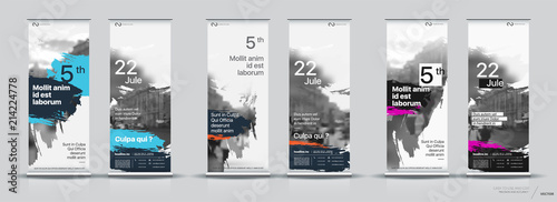 Set of templates with a design of vertical banners.