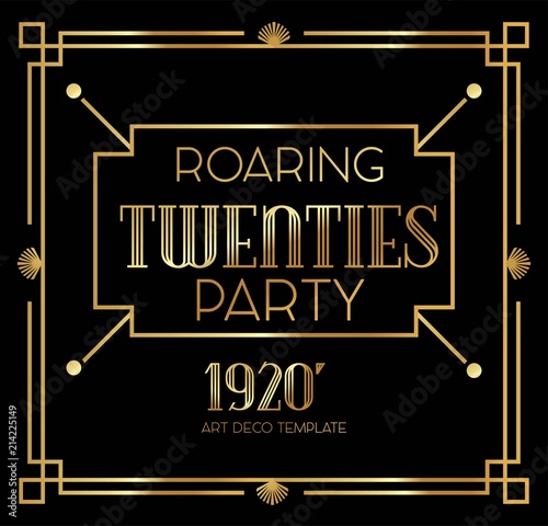 Beautiful Art Deco vector template