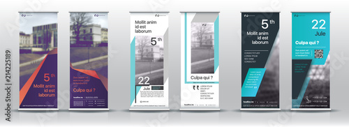 Set of templates with a design of vertical banners.