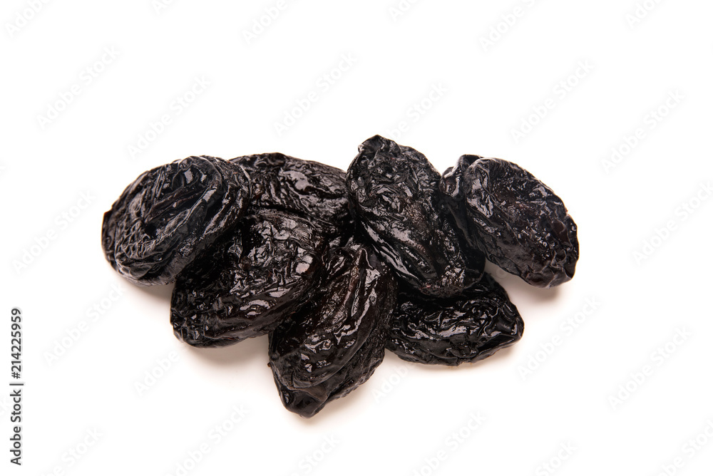 Prunes isolated on white background Prunes isolated on white background