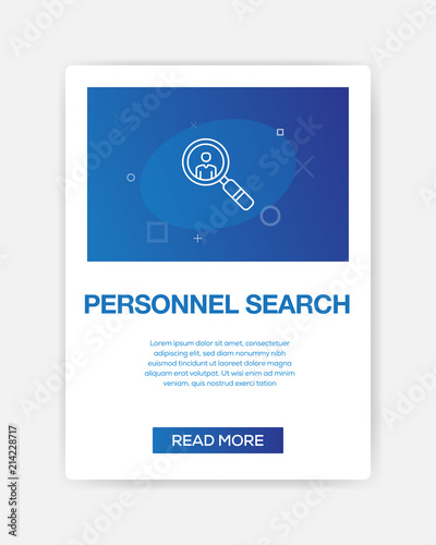 PERSONNEL SEARCH ICON INFOGRAPHIC