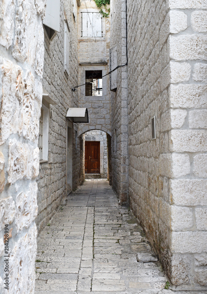 Alley way in Split city, Croatia