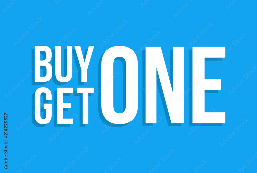 Buy One Get One Sign Drop Shadow Winter Sale