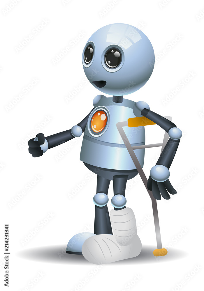 little robot broken leg injury using crook little robot broken leg injury using crook