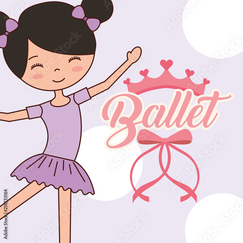 beautiful ballerinas ballet cartoon character © Gstudio