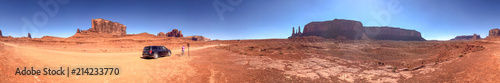 Panoramic view of Monument Valley landscape  Utah