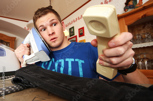 home office stressed iritated young man confused oberwhelmed