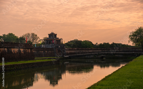 Imperial Royal Palace of Nguyen dynasty in Hue, Vietnam. Hue  is one of the most popular destinations in Vietnam. HUE - VIET NAM , DATE 30/4/2018 © Kenznguyen