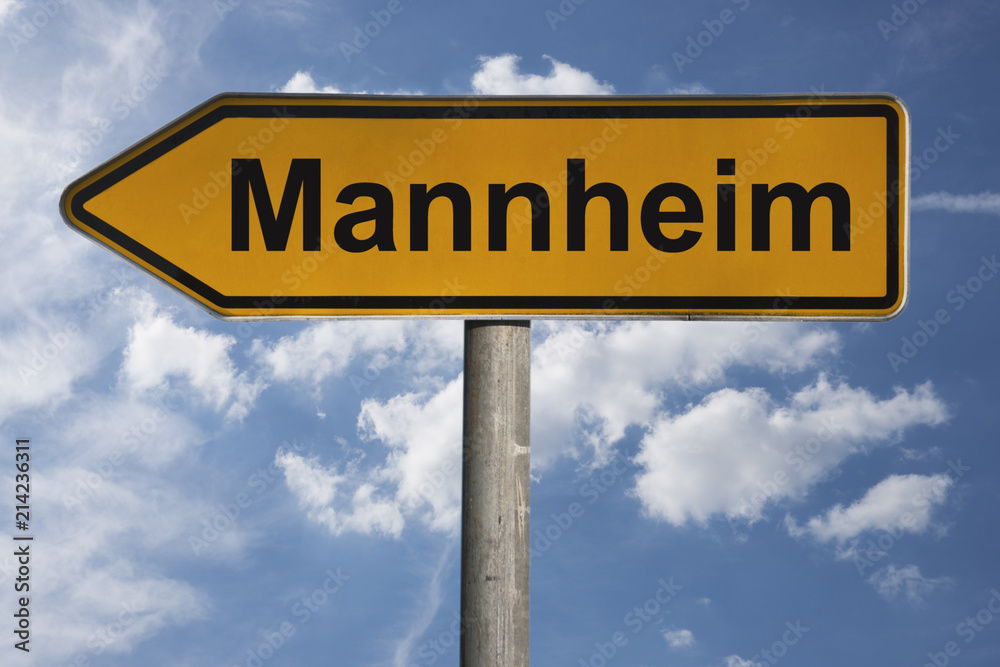 Obraz premium Wegweiser Mannheim