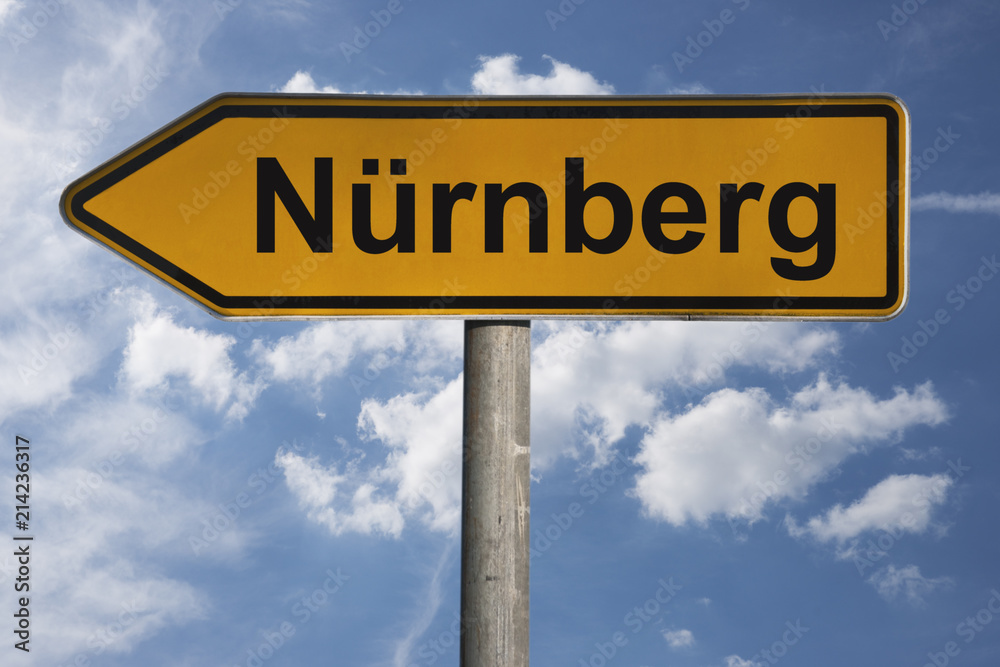 Fototapeta premium Wegweiser Nürnberg