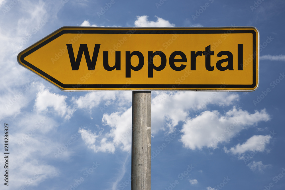 Obraz premium Wegweiser Wuppertal 