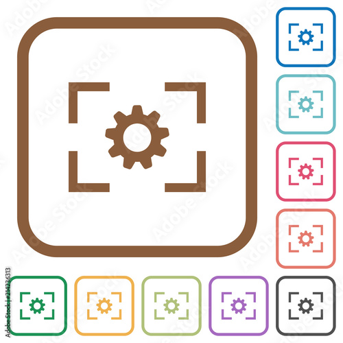 Camera setting simple icons