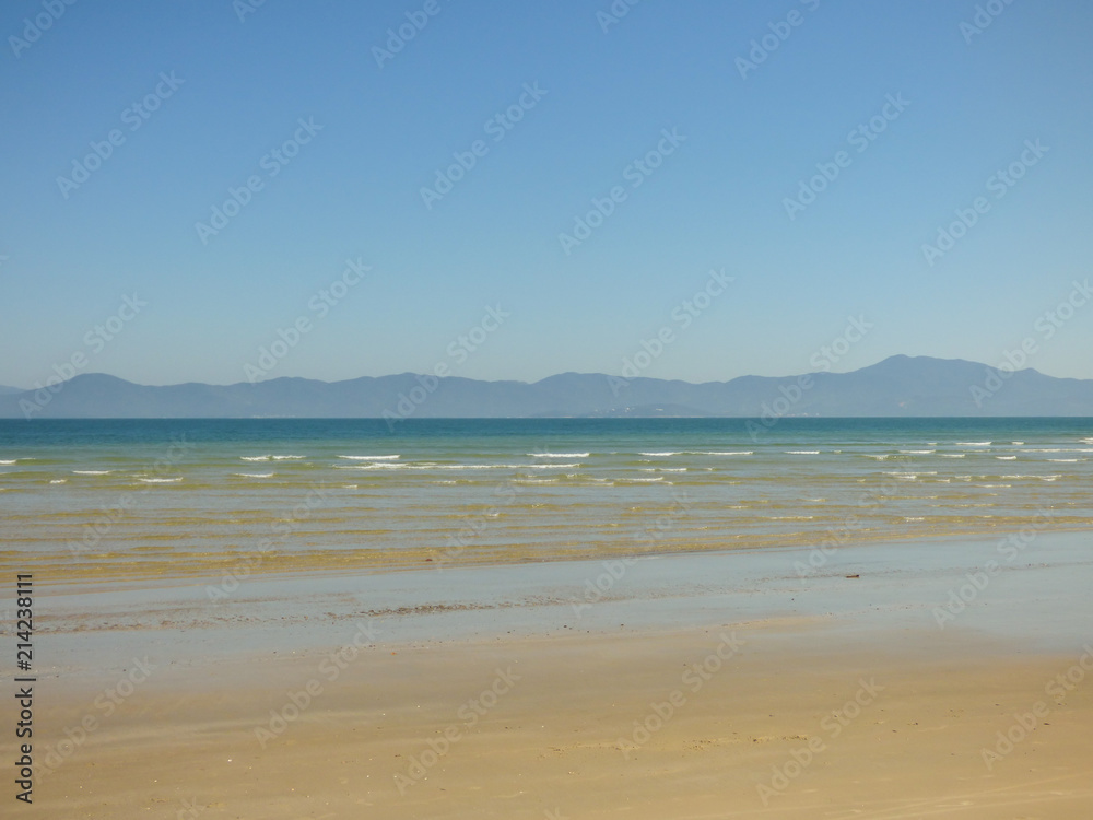 A view of Ponta das Canas beach - Florianopolis, Brazil
