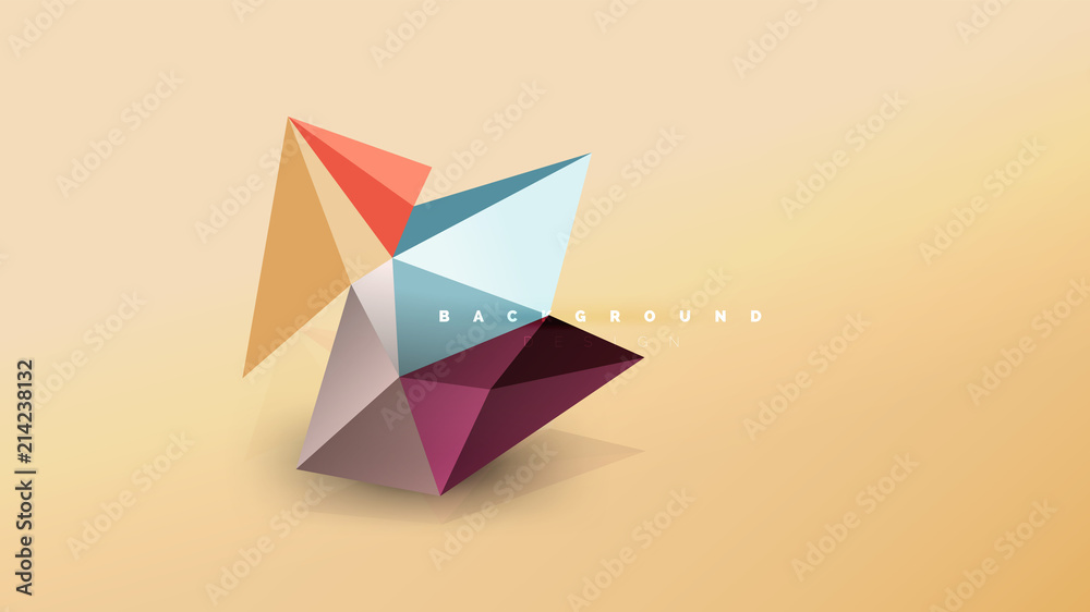 Abstract background - geometric origami style shape composition, triangular low poly design concept. Colorful trendy minimalistic illustration Abstract background - geometric origami style shape composition, triangular low poly design concept. Colorful trendy minimalistic illustration