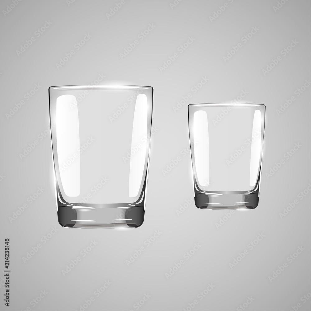 Empty Clear Glass Drinking Cup Ridges Isolated Stock Photo by  ©cabecademarmore 189306968