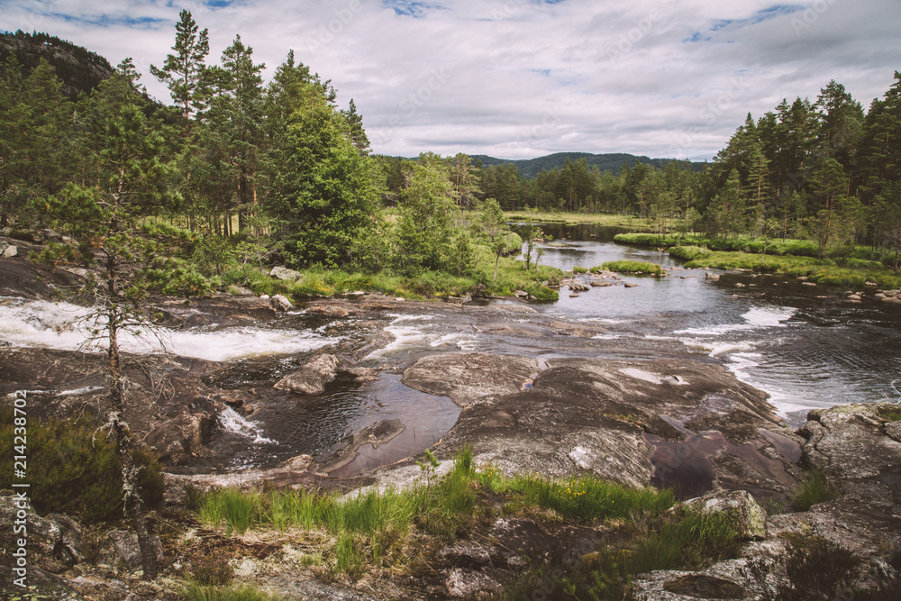 quiet tranquil Setesdal landscape in south norway
