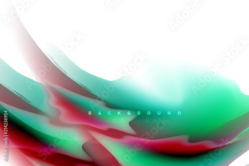 Holographic fluid colors flow, colorful liquid mixing colours motion concept