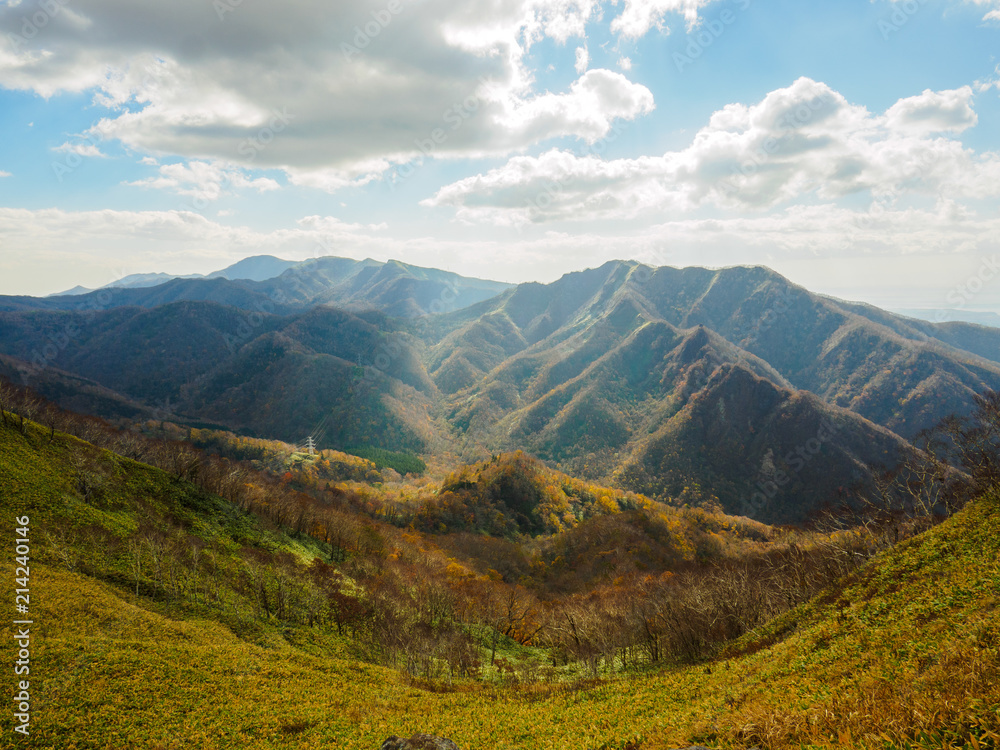 Obraz premium 伊達紋別岳の稜線