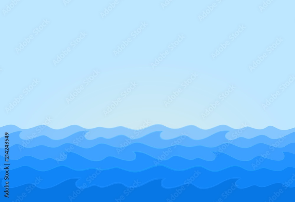 Fototapeta premium Sea with waves.