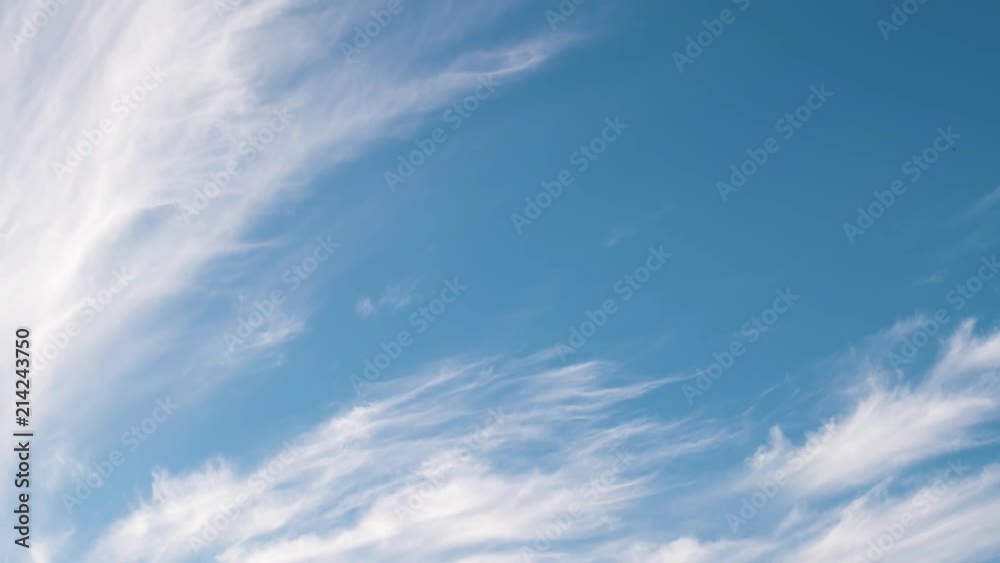 unusual clouds move against the blue sky. timelapse videos