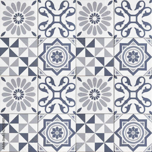  pattern tiles - geometric patchwork tile design -