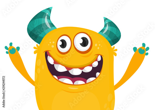 Cartoon  monster. Design for banner, poster or print