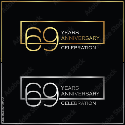 69th years anniversary celebration background