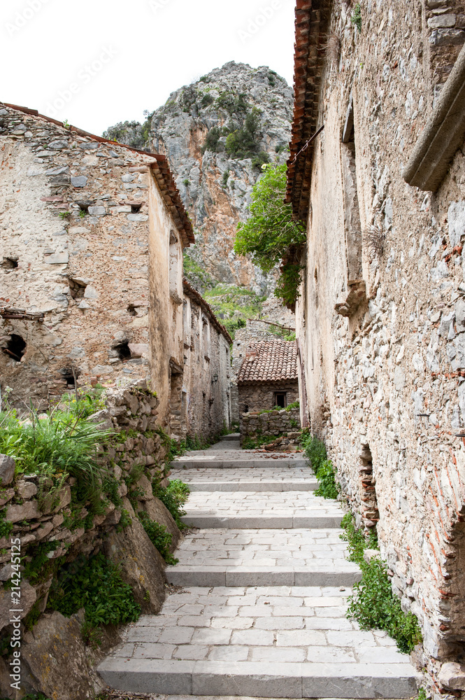 San Severino, verlassenes mittelalterliches Dorf, Parco Nazionale di Cilento, Provinz Salerno, Region Campania, Kampanien, Italien