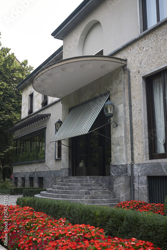 Milan, Italy - July 12, 2018 : View of Villa Necchi Campiglio by Piero Portaluppi