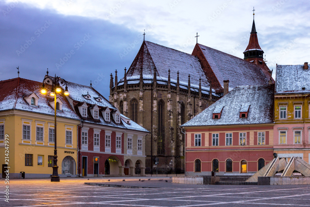 Fototapeta premium view of Black Church at the Brasov