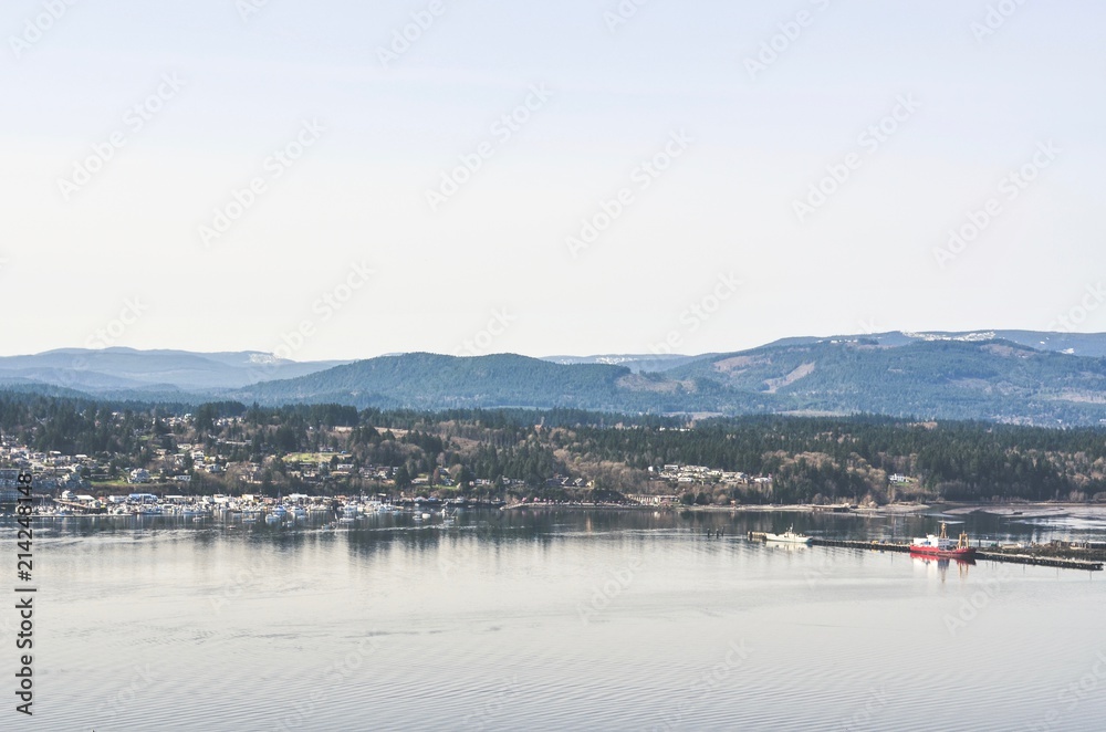 Aerial View of Cowichan Bay from Mt. Cobble Hill on Vancouver Island Aerial View of Cowichan Bay from Mt. Cobble Hill on Vancouver Island