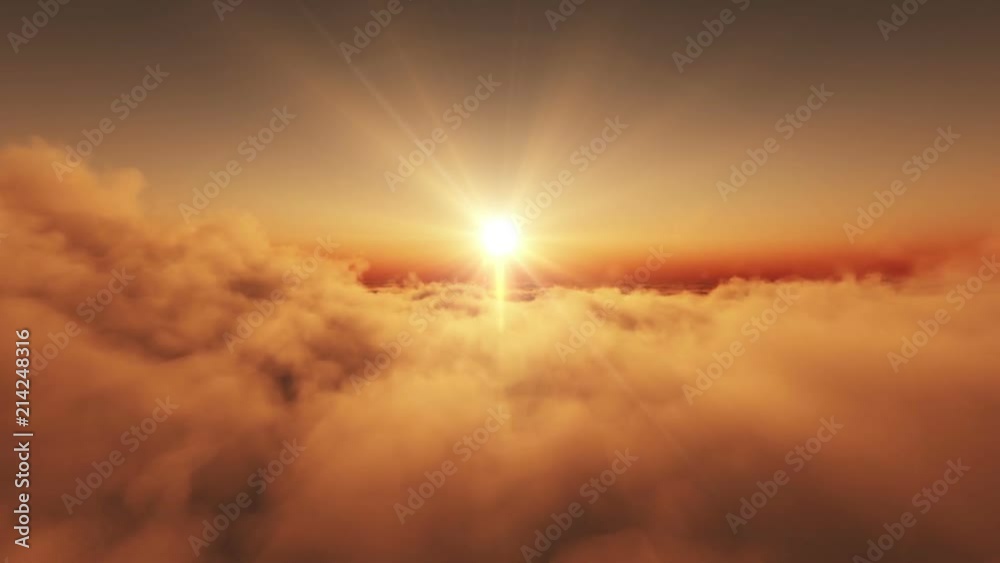 fly above clouds sunset fly above clouds sunset